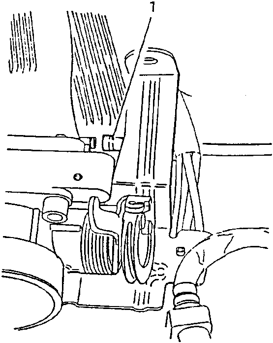 Diagram showing a servo brake vacuum intake hose disconnected from an air intake box.