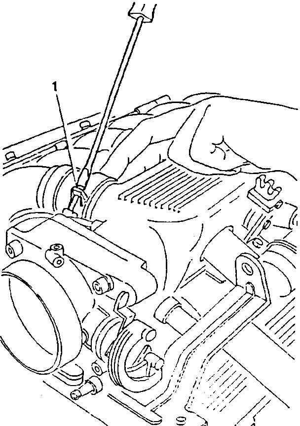 Diagram showing a tool loosening clamps on intake stub pipes connected to an air intake box.