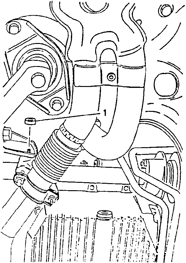 Intermediate bracket with bolt removed