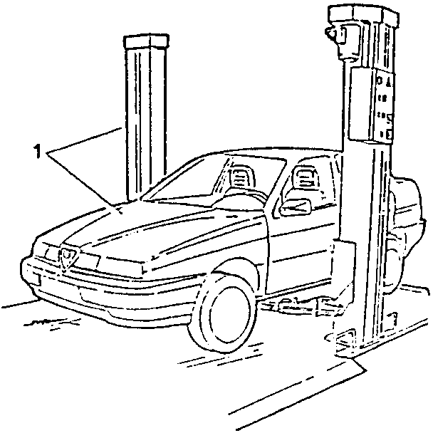 Car on a lift