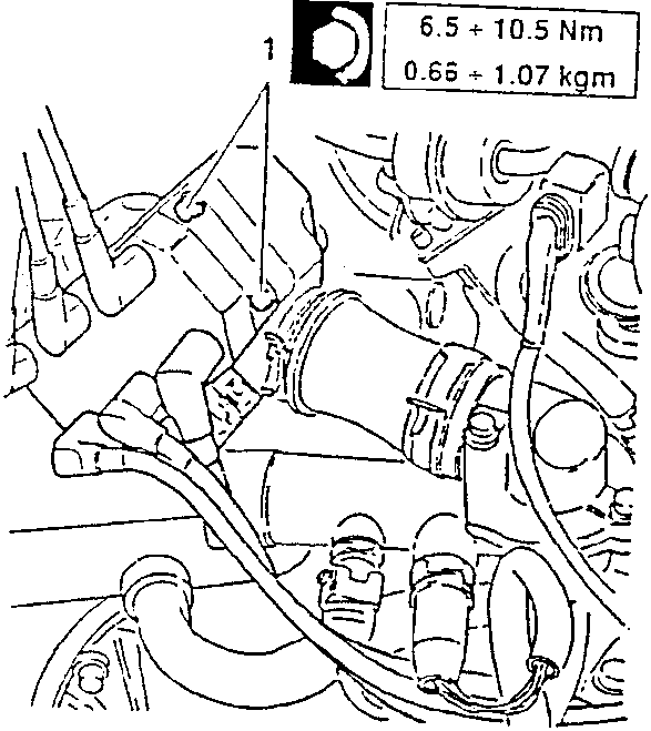 Ignition coil secured with screws
