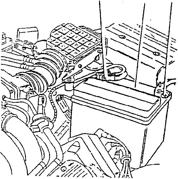 Battery and engine compartment diagram