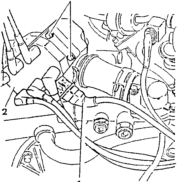 Engine compartment showing ignition coil removal area