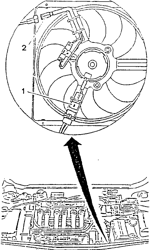Electric cooling fan with two electrical connectors