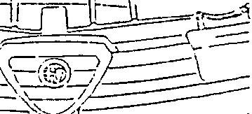 Front grille area showing the engine compartment
