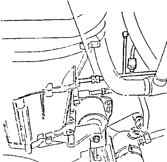 Diagram showing the air conditioning system intermediate union disconnection point