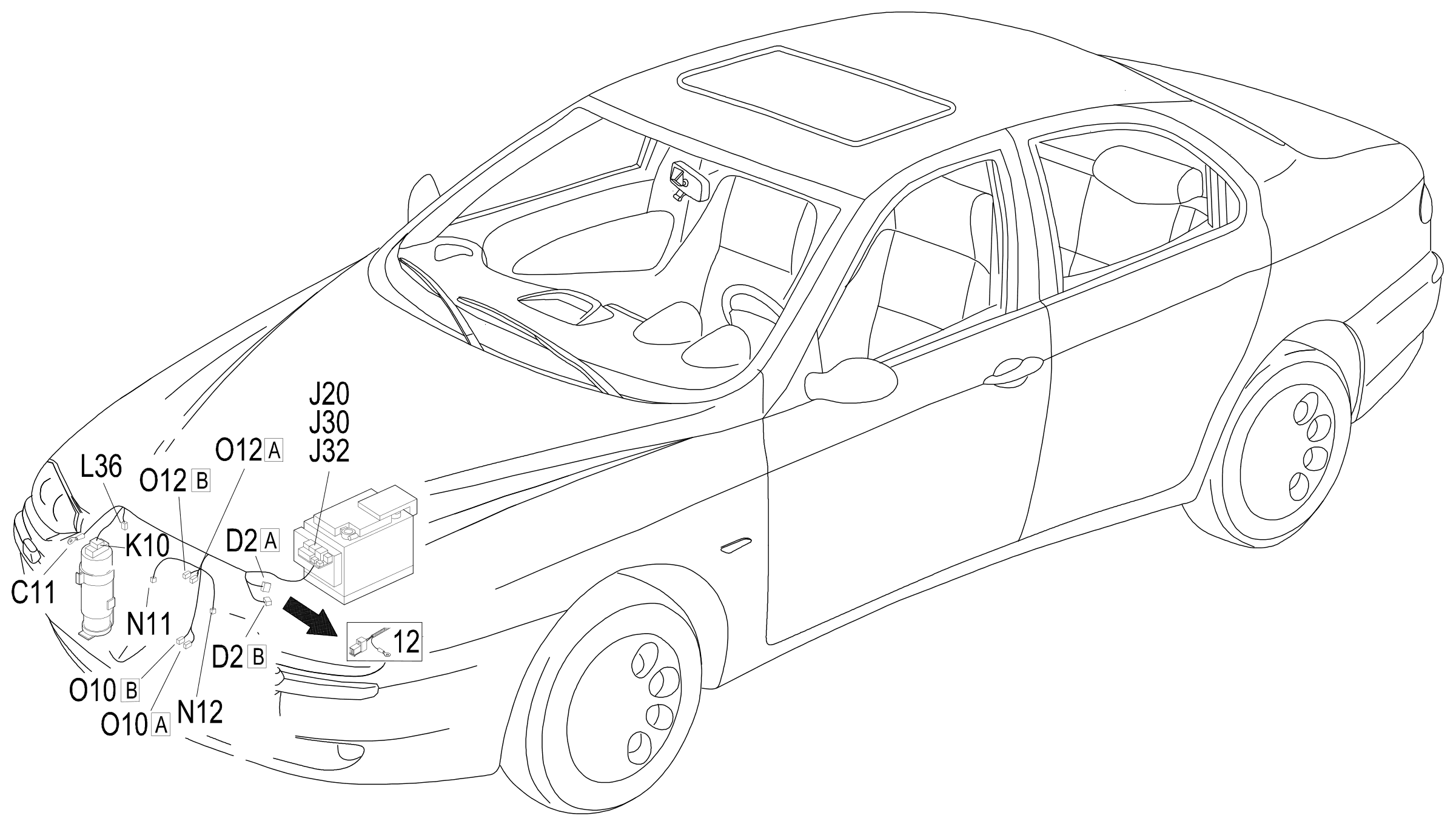 Crossmember harness
