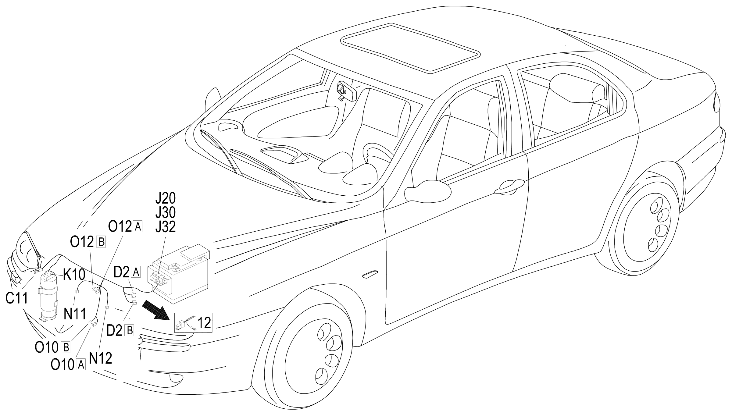 Crossmember harness