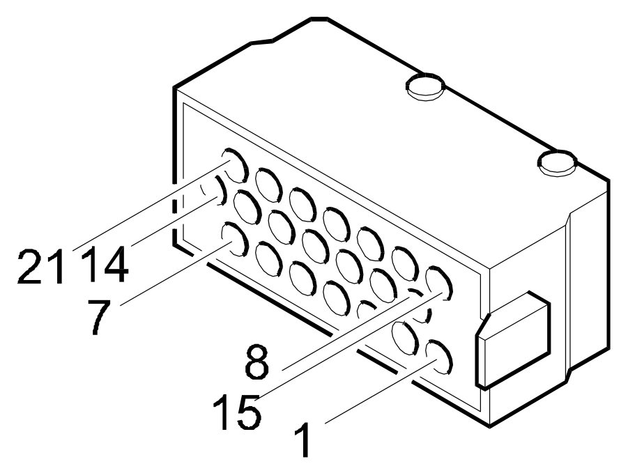 Connector C10C, Front left earth
