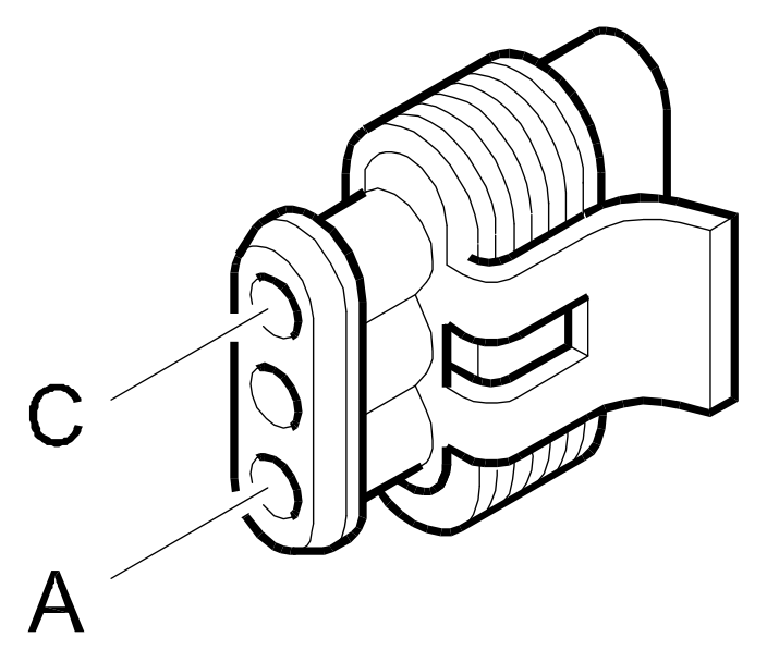 Connector D3, Front / battery connection