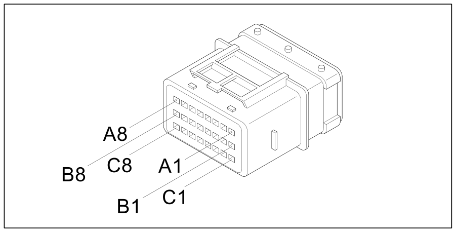 Connector D40, Rear / boot connection