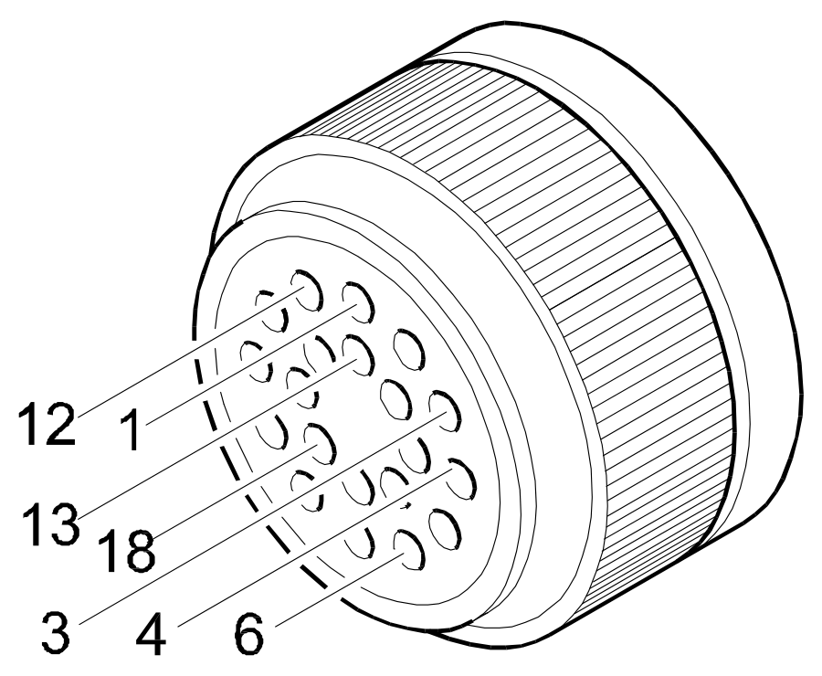 Connector D61A, Pretensioner connection