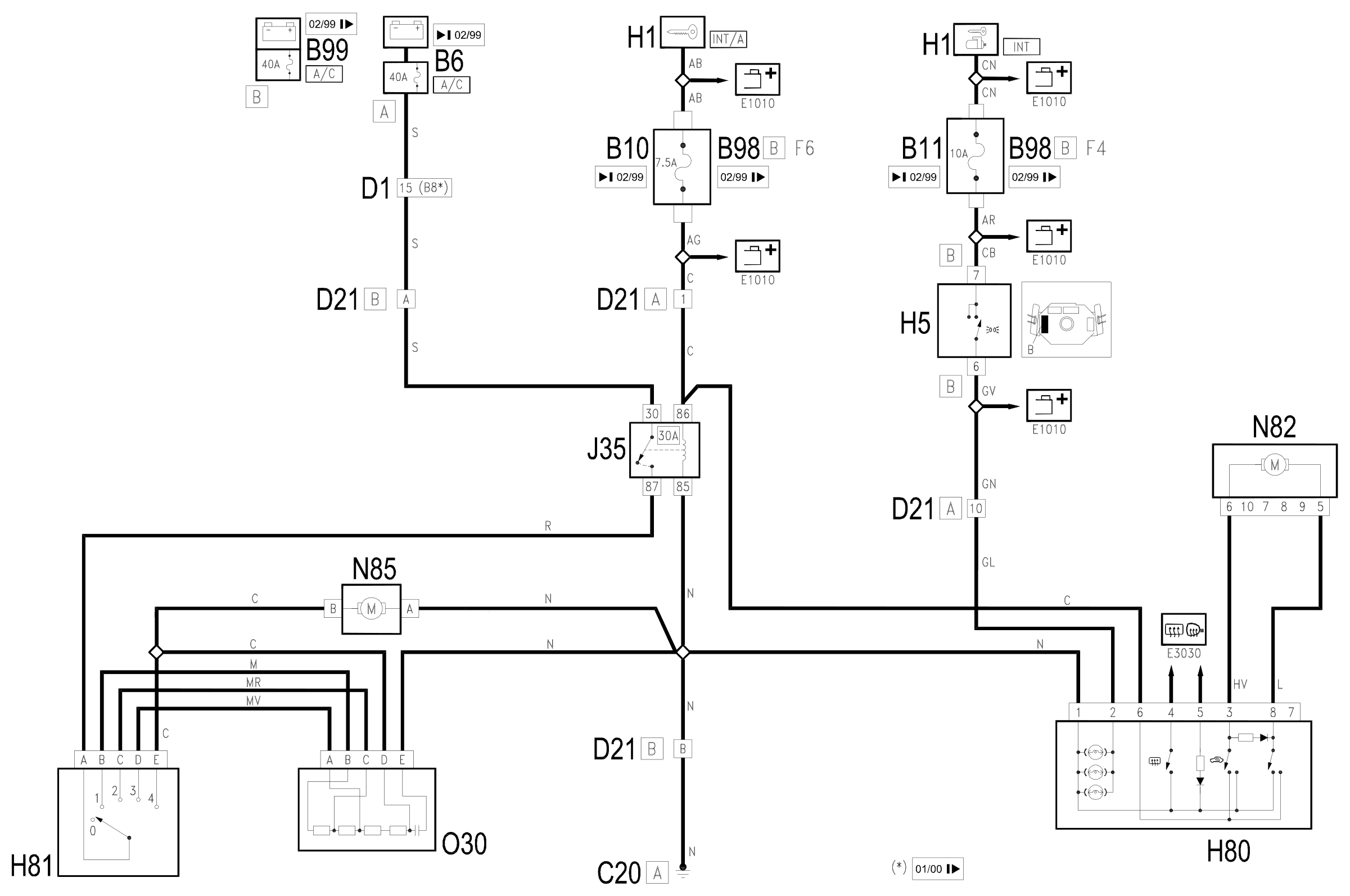 Wiring diagram E6010 HEATER