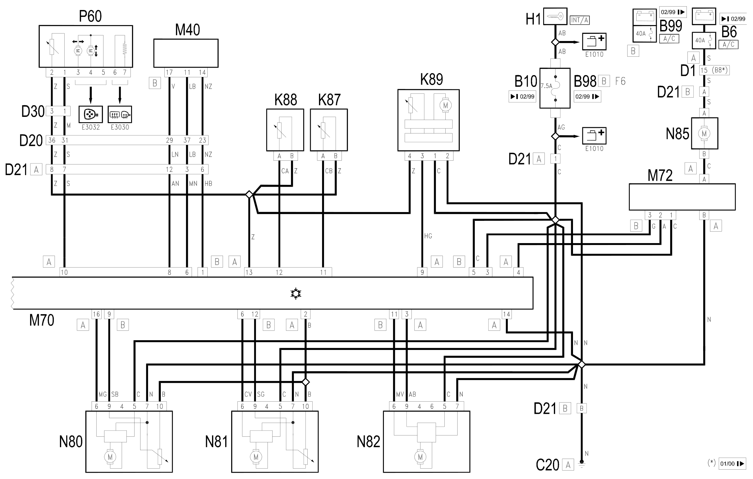 Wiring diagram E6020 AIR CONDITIONER