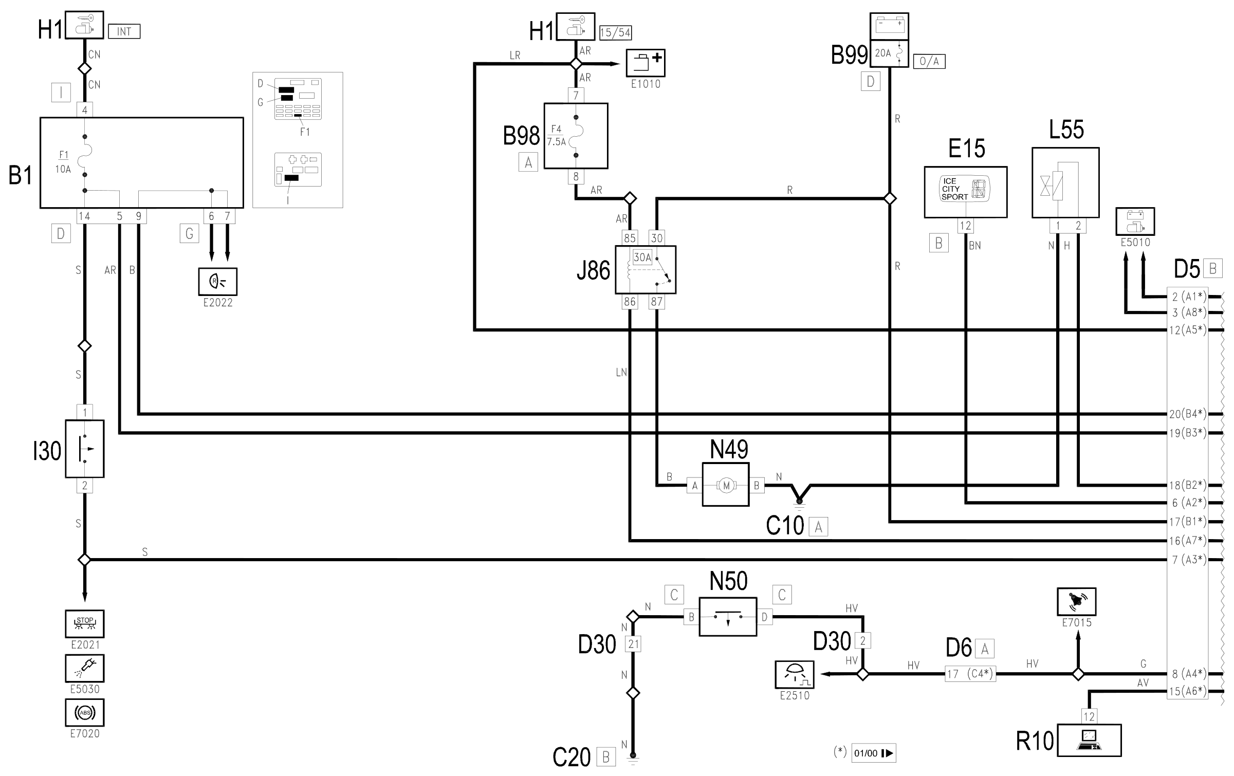 Wiring diagram E7050 AUTOMATIC TRANSMISSION