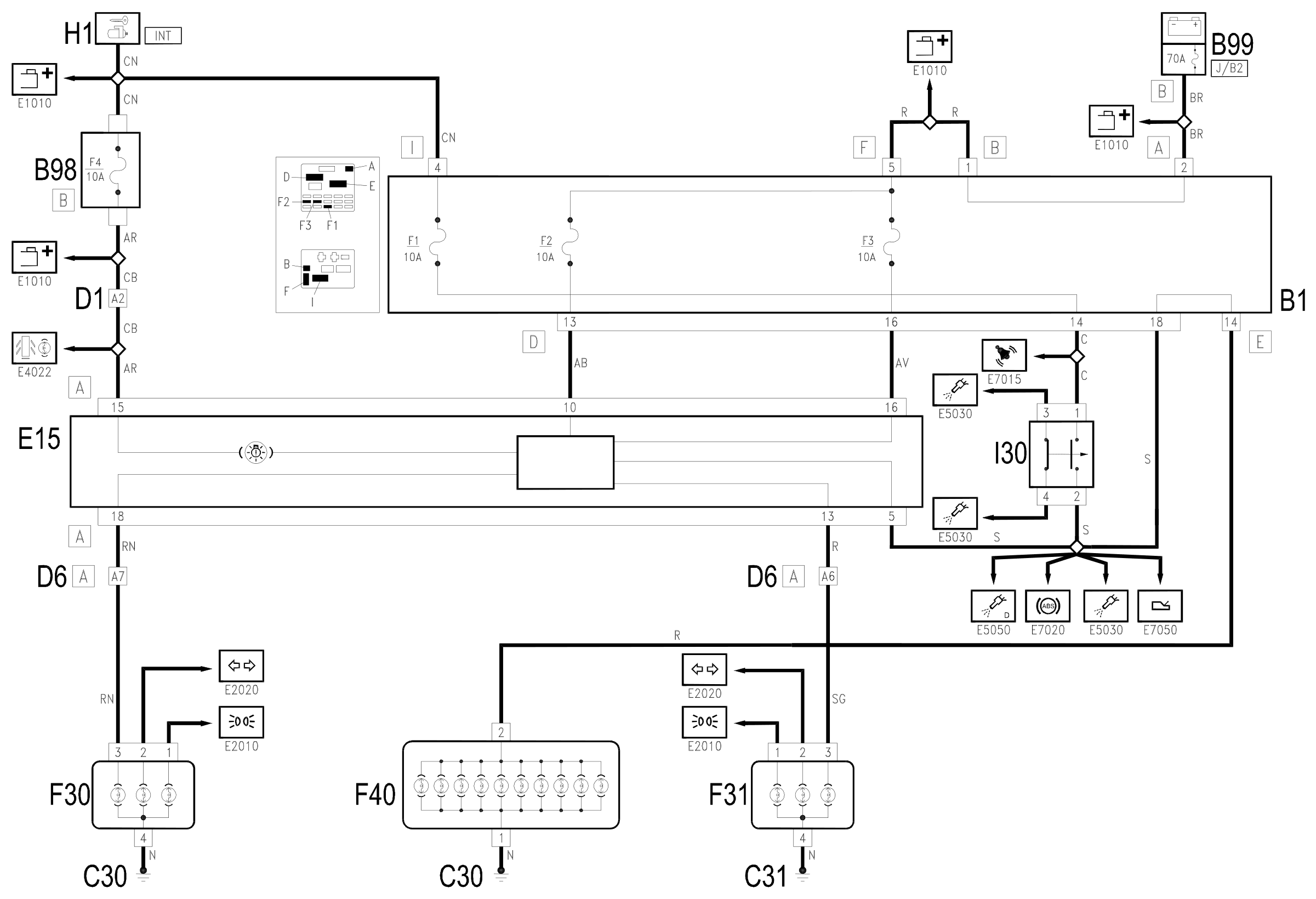 Wiring diagram E2021 STOP LIGHT