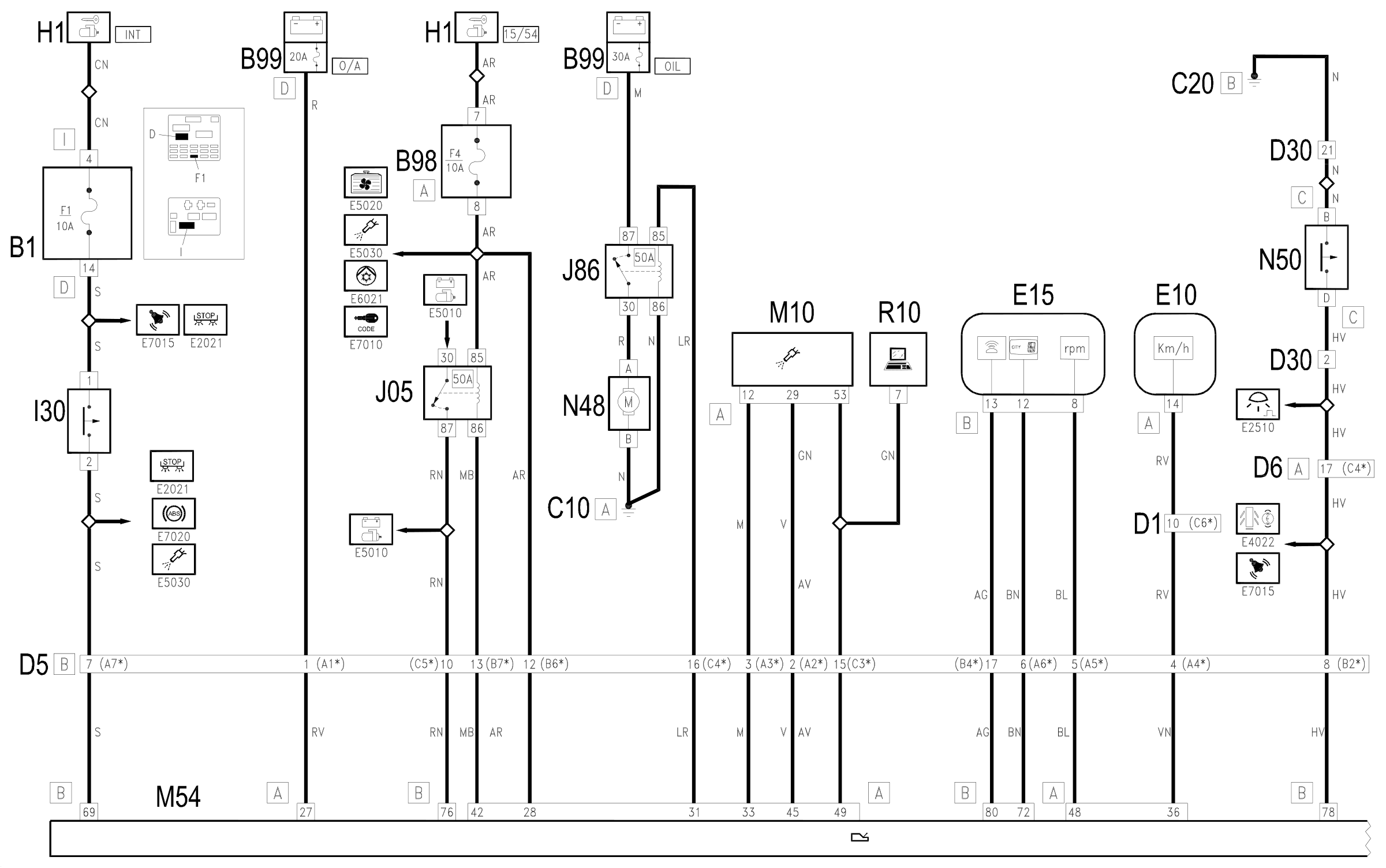 Wiring diagram E7050 AUTOMATIC TRANSMISSION