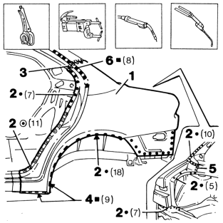 Left rear wing