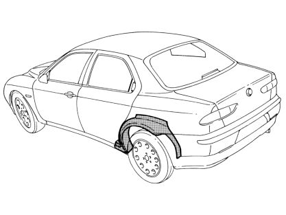 Rear outer wheel arch