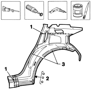 Rear outer wheel arch