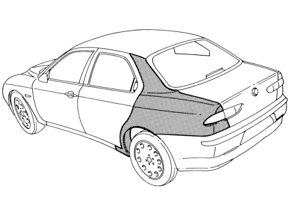 Left rear wing