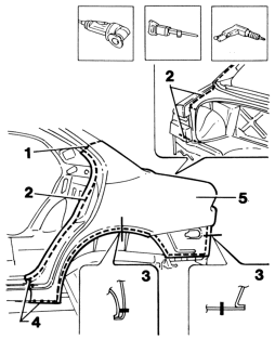 Left rear wing