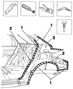 Left rear wing