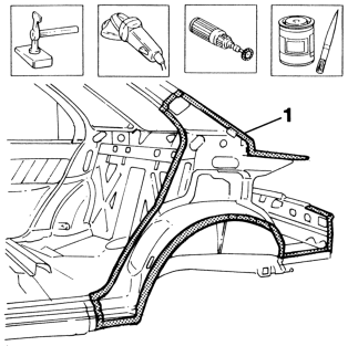Left rear wing