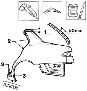 Left rear wing