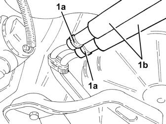 Rigid pipes duplex of power steering system hydraulic circuit from to heat exchanger coil or radiator r r