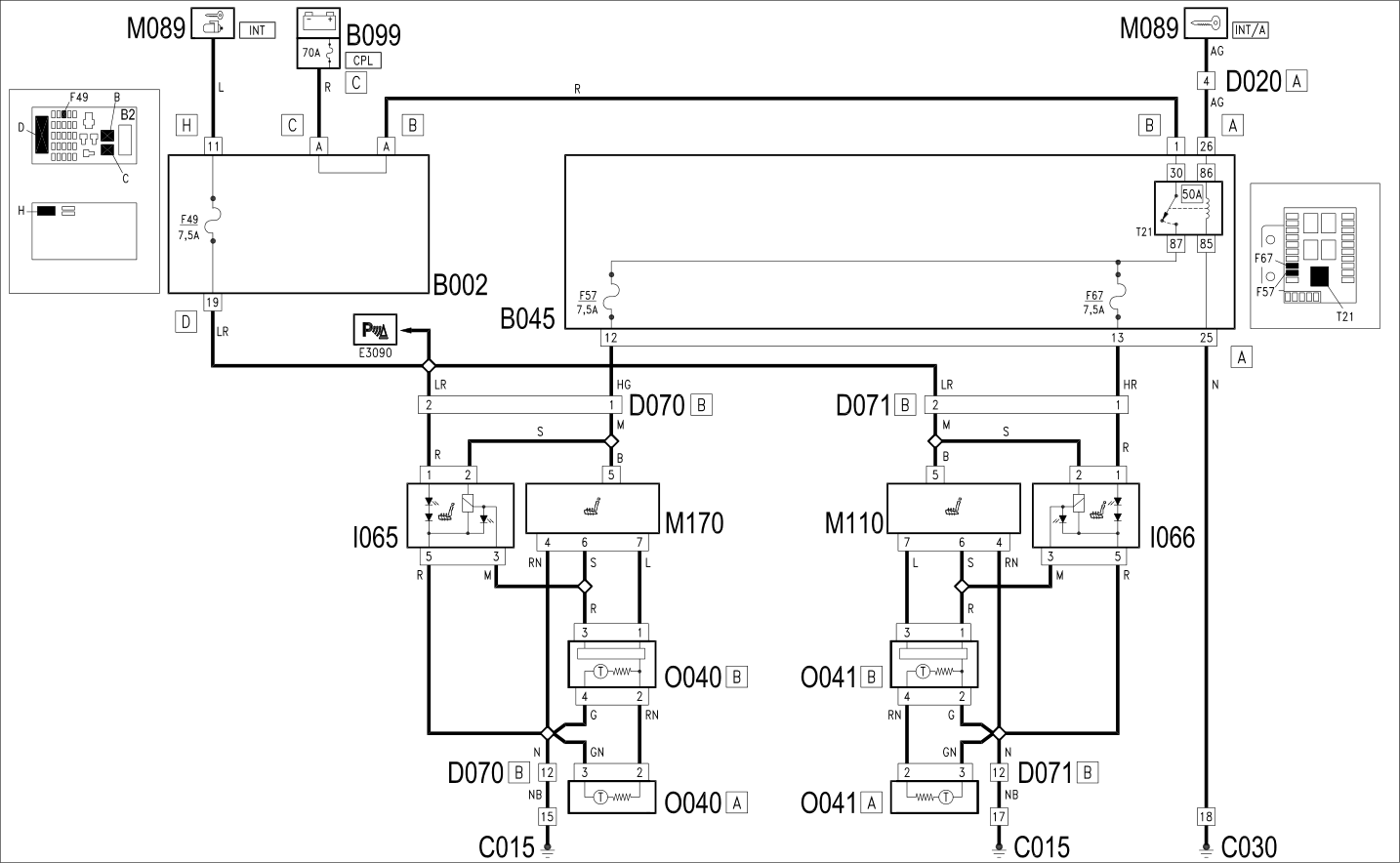HEATED SEATS - WIRING DIAGRAM