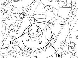 TOOTHED DRIVE PULLEY - R + R WITH TIMING BELT REMOVED