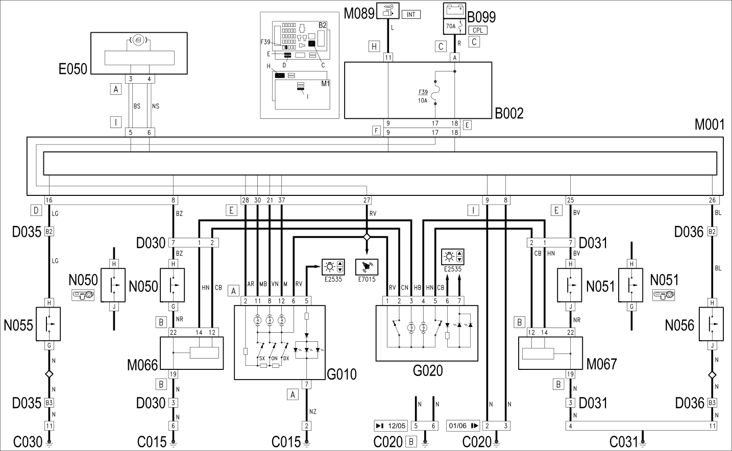 COURTESY LIGHTS - WIRING DIAGRAM
