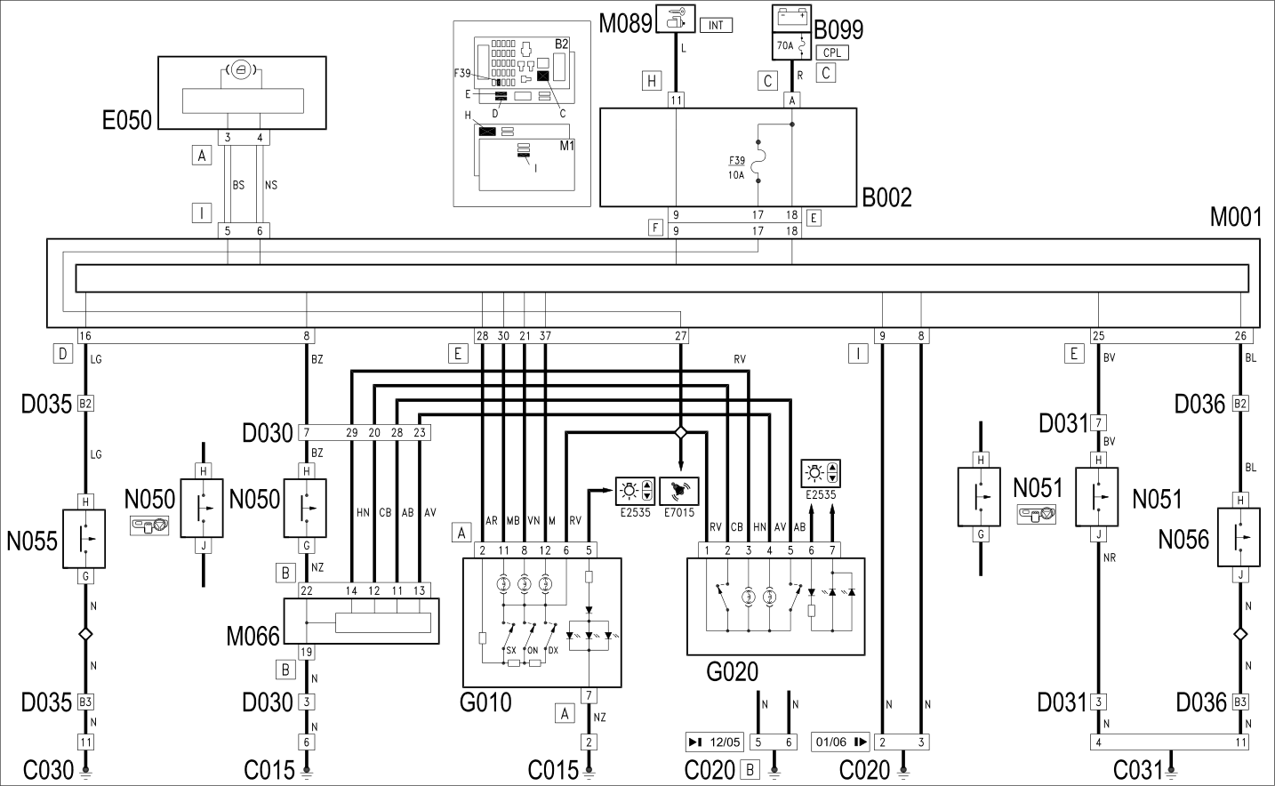 COURTESY LIGHTS - WIRING DIAGRAM