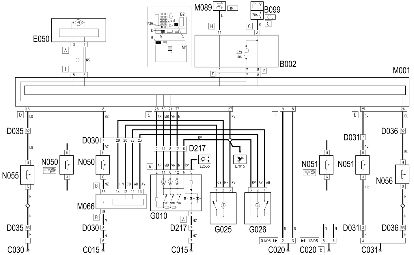 COURTESY LIGHTS - WIRING DIAGRAM