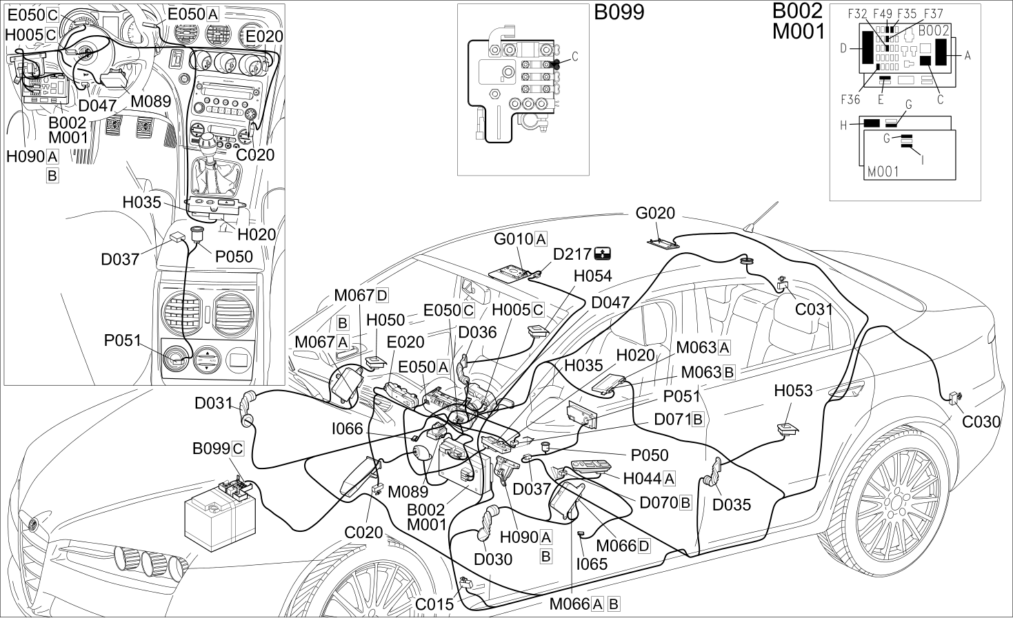 CONTROLS LIGHTING - COMPONENT LOCATION