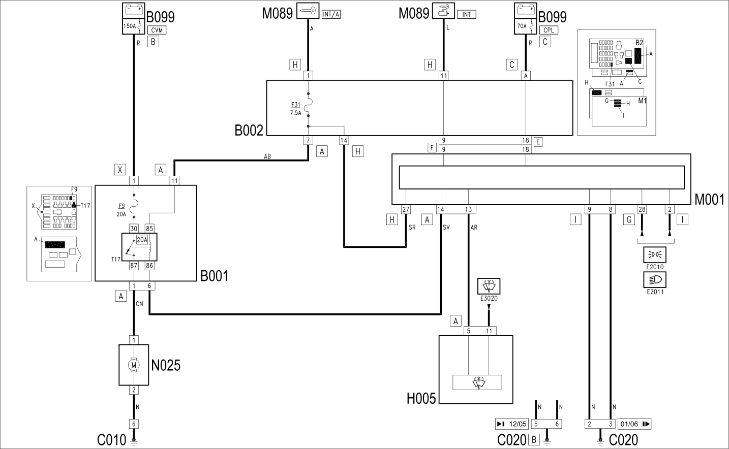 HEADLAMP WASHER - WIRING DIAGRAM