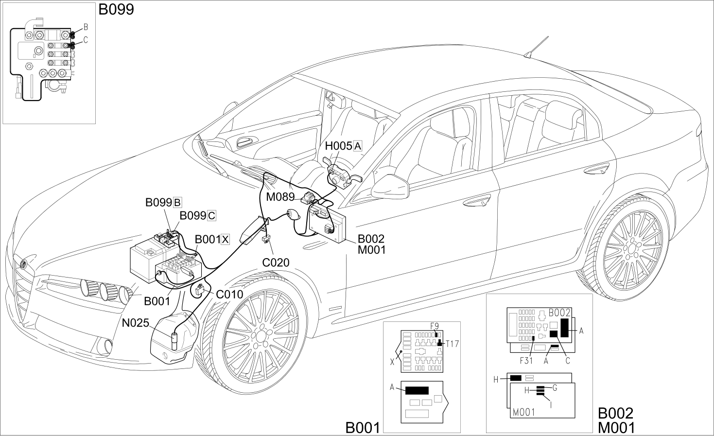 HEADLAMP WASHER - COMPONENT LOCATION