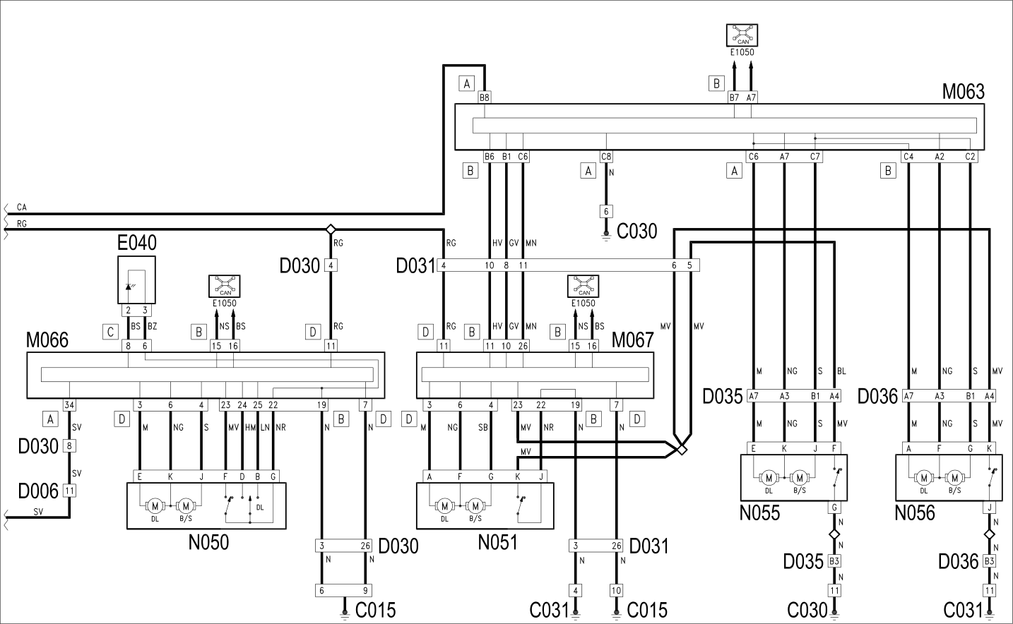 CENTRAL LOCKING - WIRING DIAGRAM