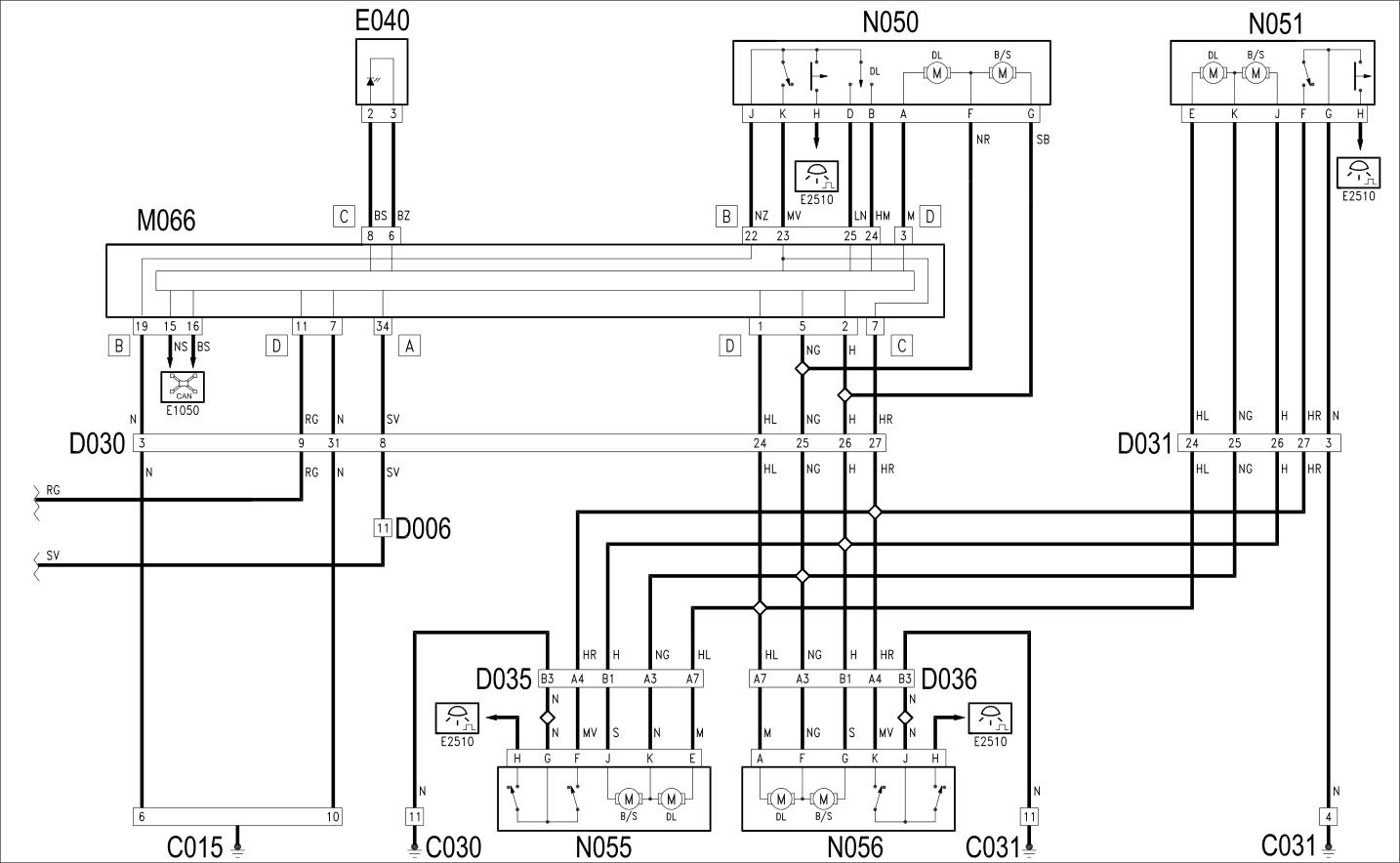 CENTRAL LOCKING - WIRING DIAGRAM