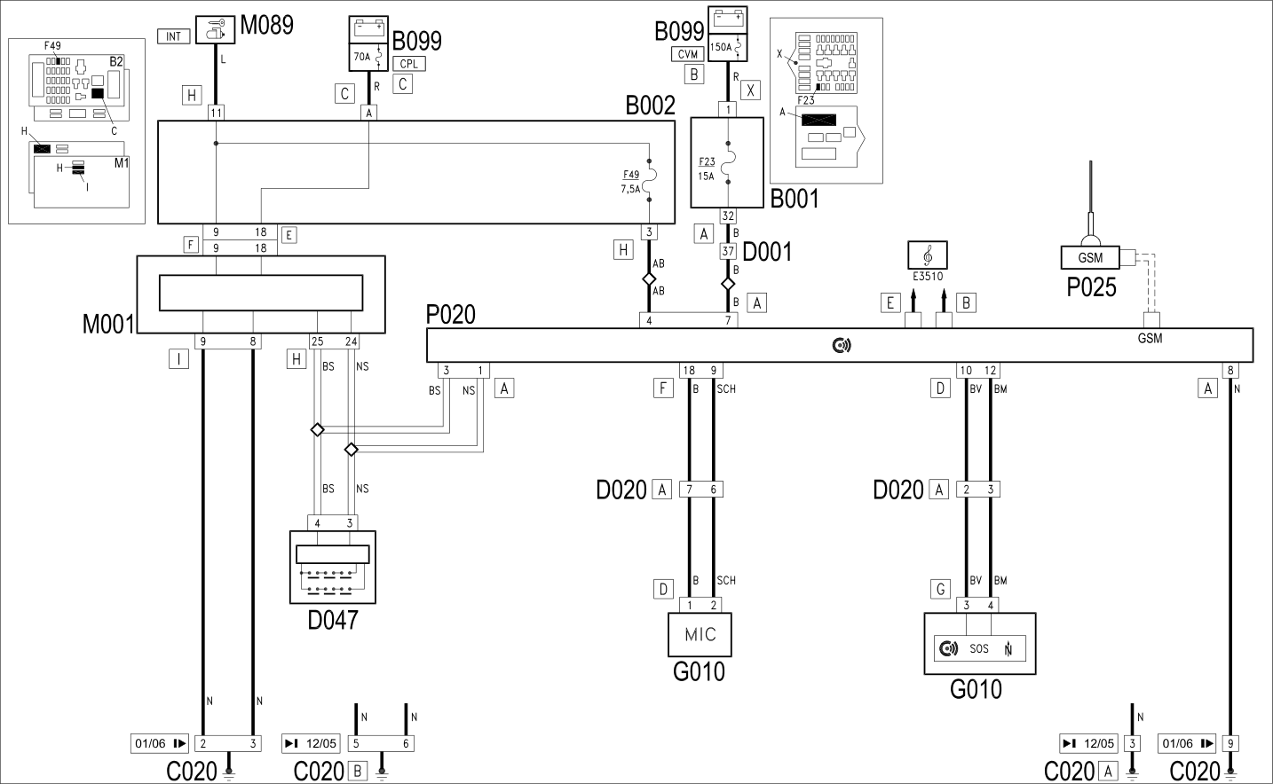 INTEGRATED RADIOPHONE - WIRING DIAGRAM