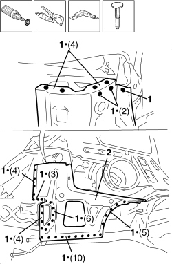 R.R. REAR WING LOWER FRAME