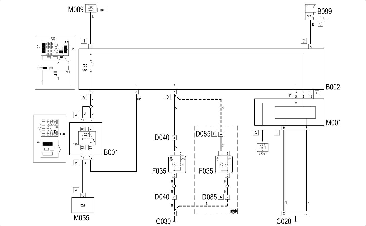 REVERSING LIGHTS - WIRING DIAGRAM