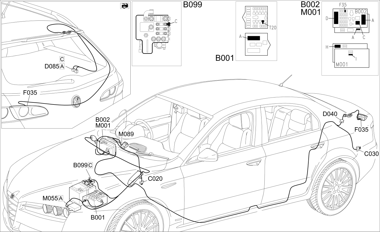 REVERSING LIGHTS - COMPONENT LOCATION