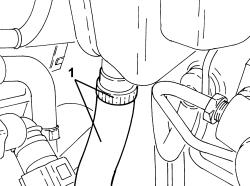 COOLANT PIPE BETWEEN COOLANT RESERVOIR AND THERMOSTAT - R.R.