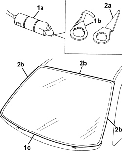 WINDSCREEN GLASS - R.R INCLUDING CLEANING HOUSING