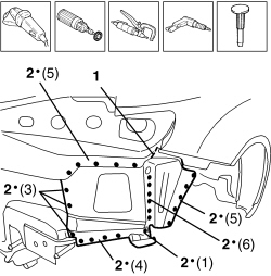R.R. REAR WING LOWER FRAME