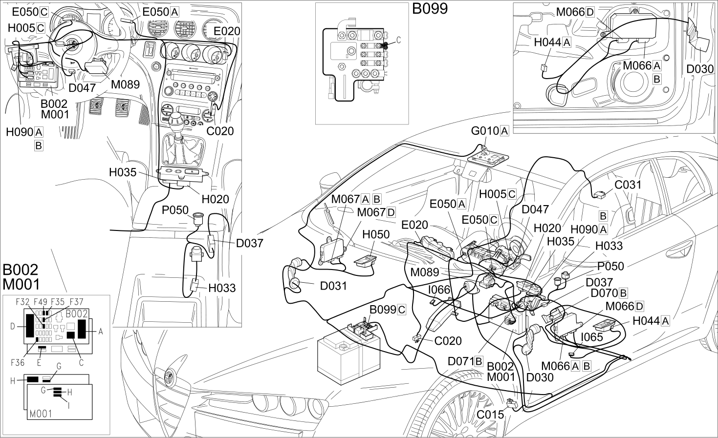 CONTROLS LIGHTING - COMPONENT LOCATION