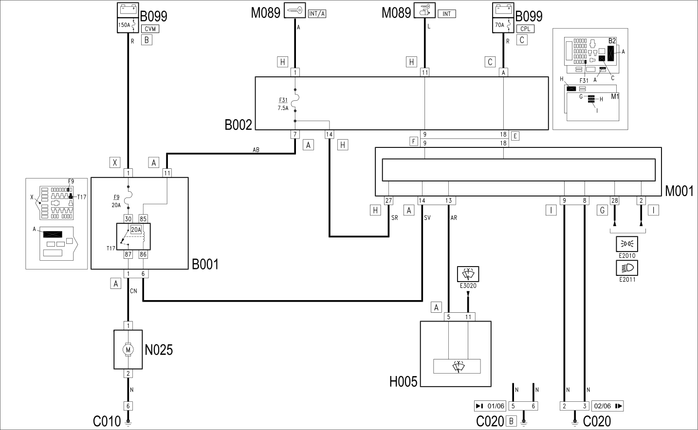 HEADLAMP WASHER - WIRING DIAGRAM