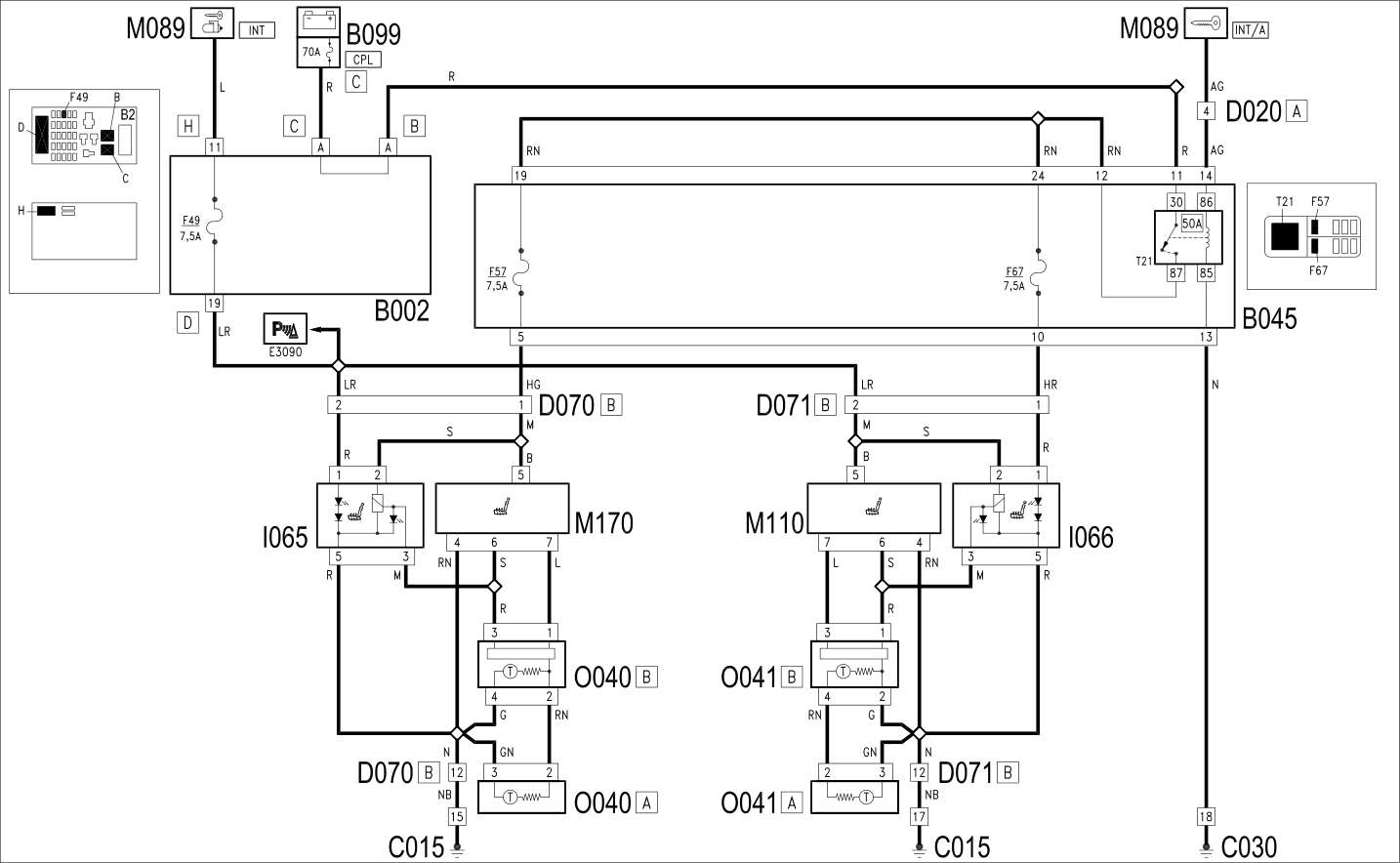 HEATED SEATS - WIRING DIAGRAM